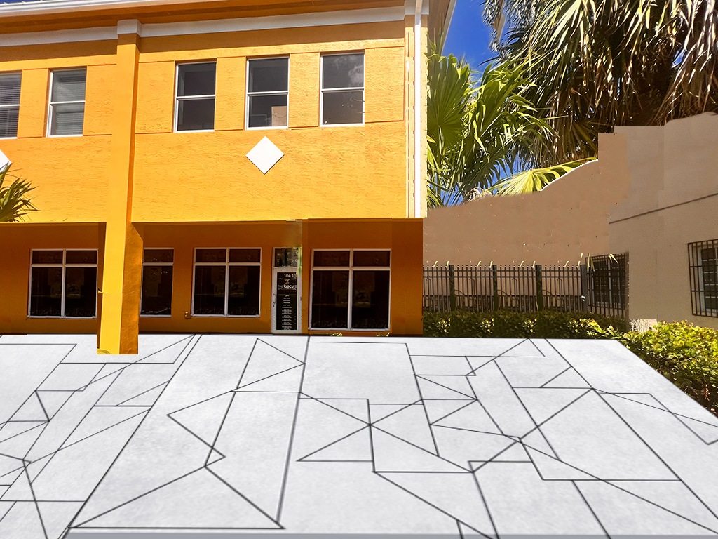 Concrete Patio Design & Rendering for Dickey Consulting Services