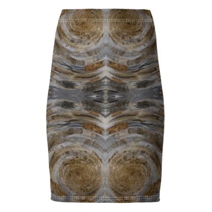 Golden Rays Pencil Skirt