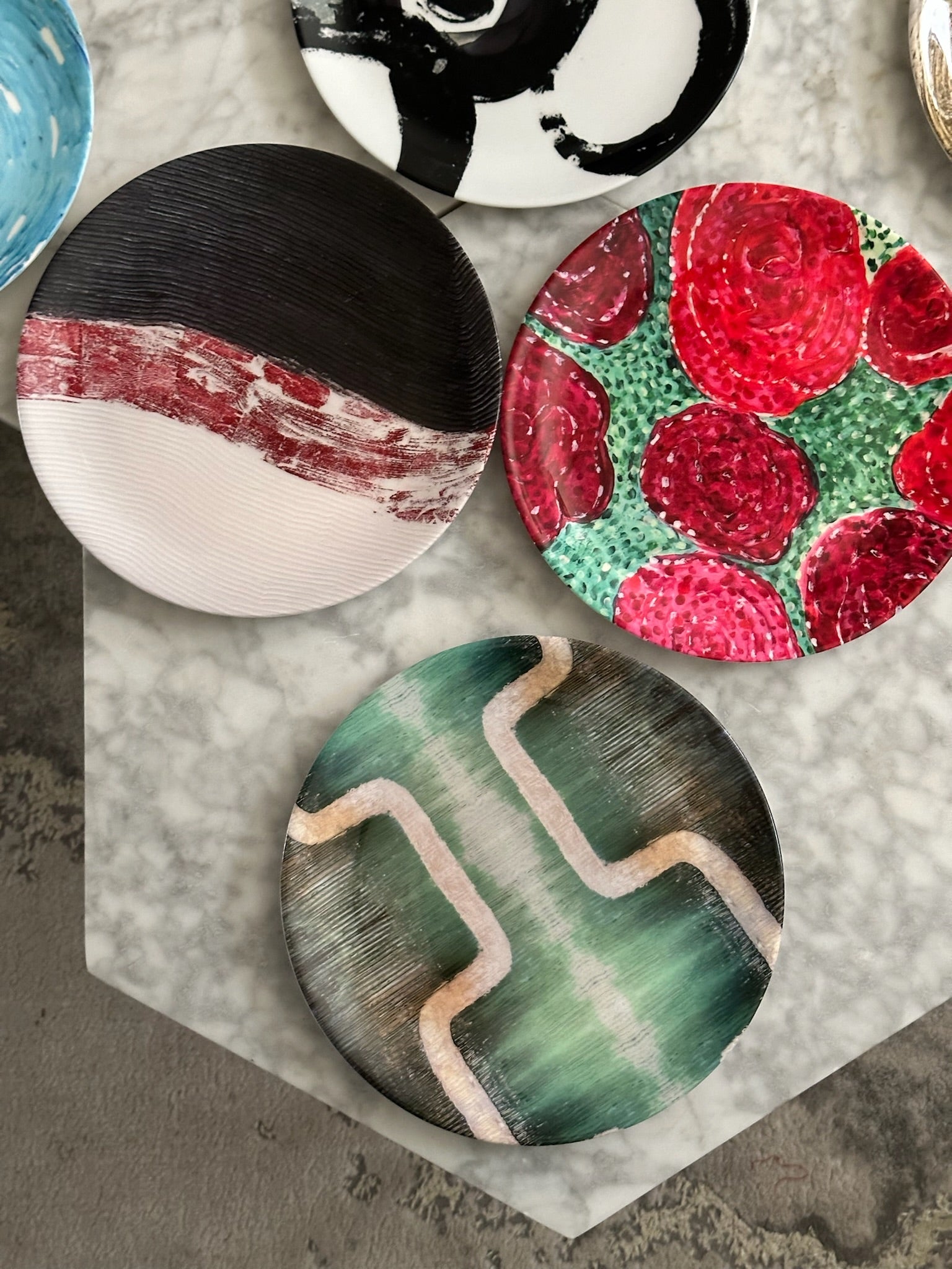Art Plate or Set of 8 Plates by Ally Bee