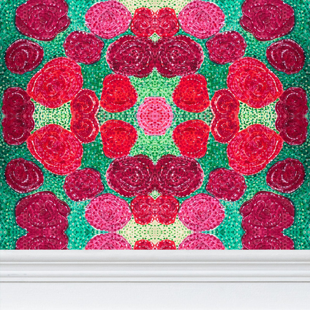 Turning up Roses Wallpaper