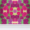 Turning up Roses Wallpaper - Pink & Green