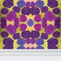 Turning up Roses Wallpaper - Purple & Green