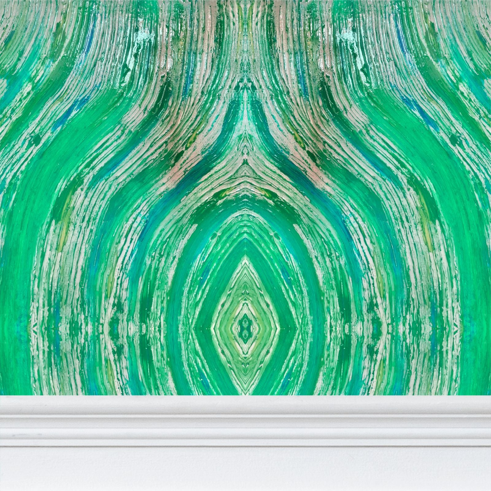 River Flower Green Wallpaper