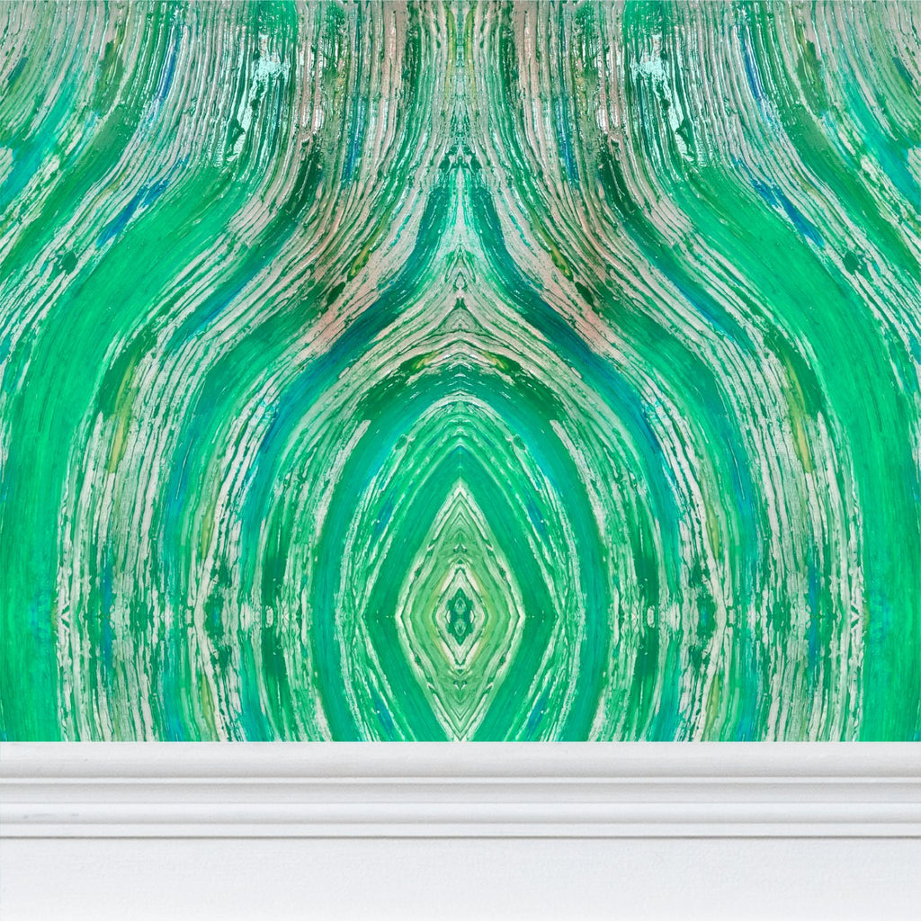 River Flower Green Wallpaper