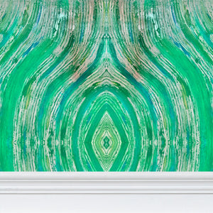 River Flower Green Wallpaper