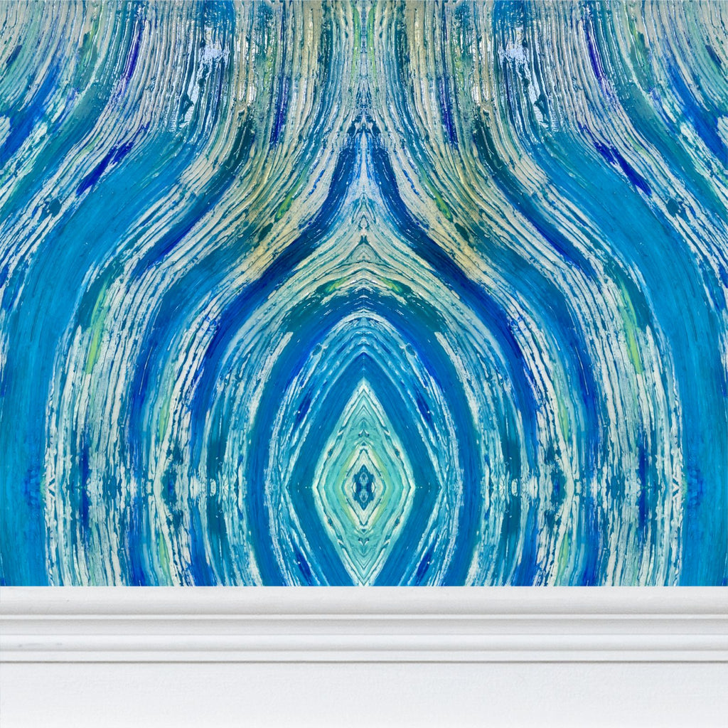 River Flows Turquoise Wallpaper