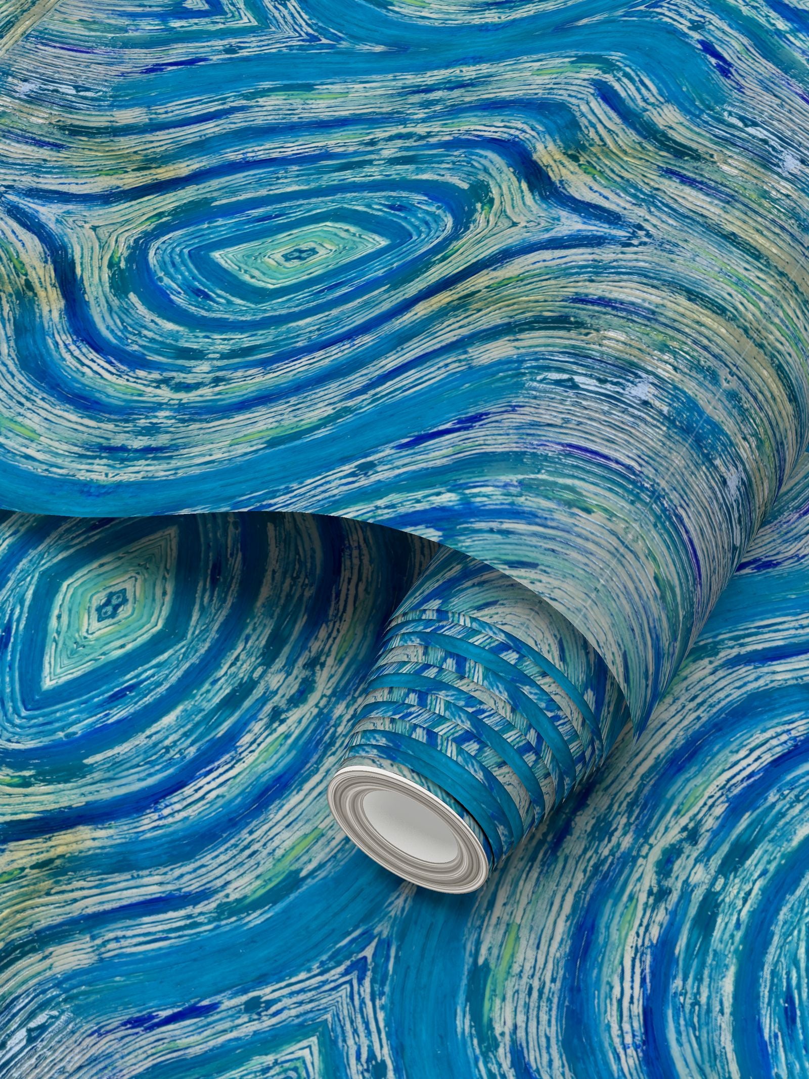 River Flows Turquoise Wallpaper
