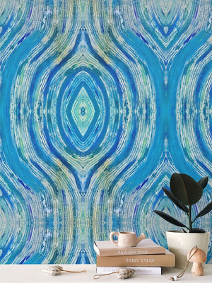 River Flows Turquoise Wallpaper