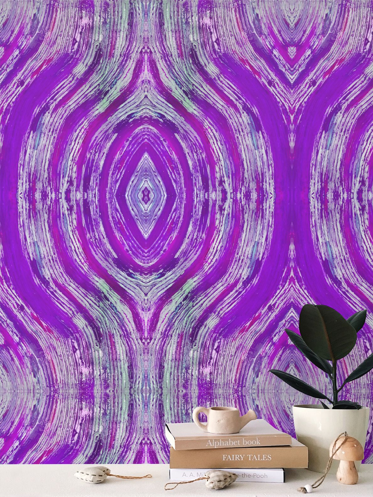River Flows Lavender Wallpaper