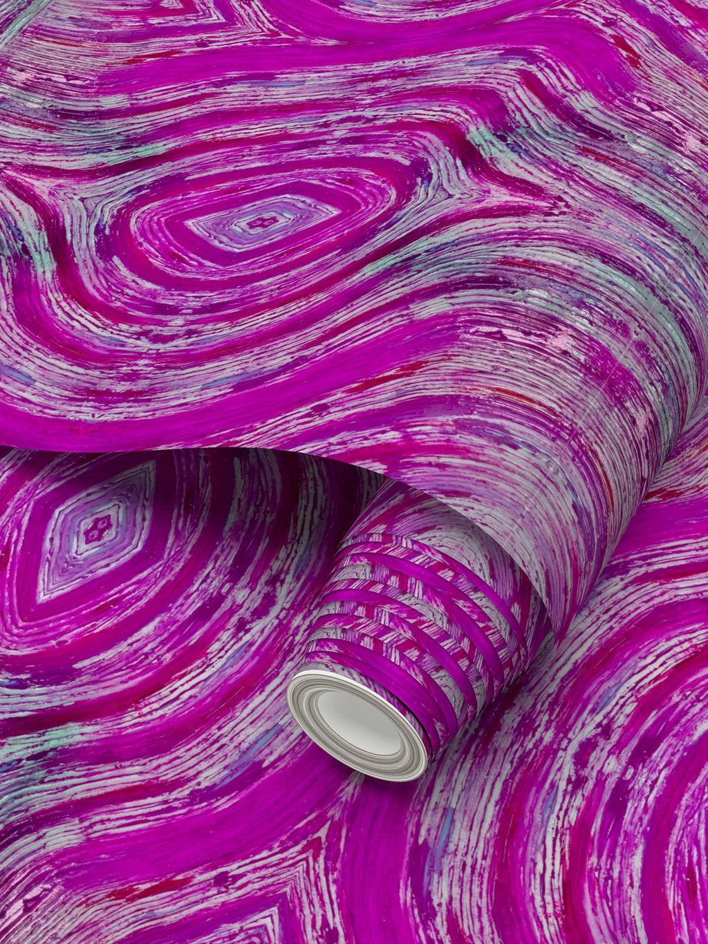 River Flows Pink Wallpaper