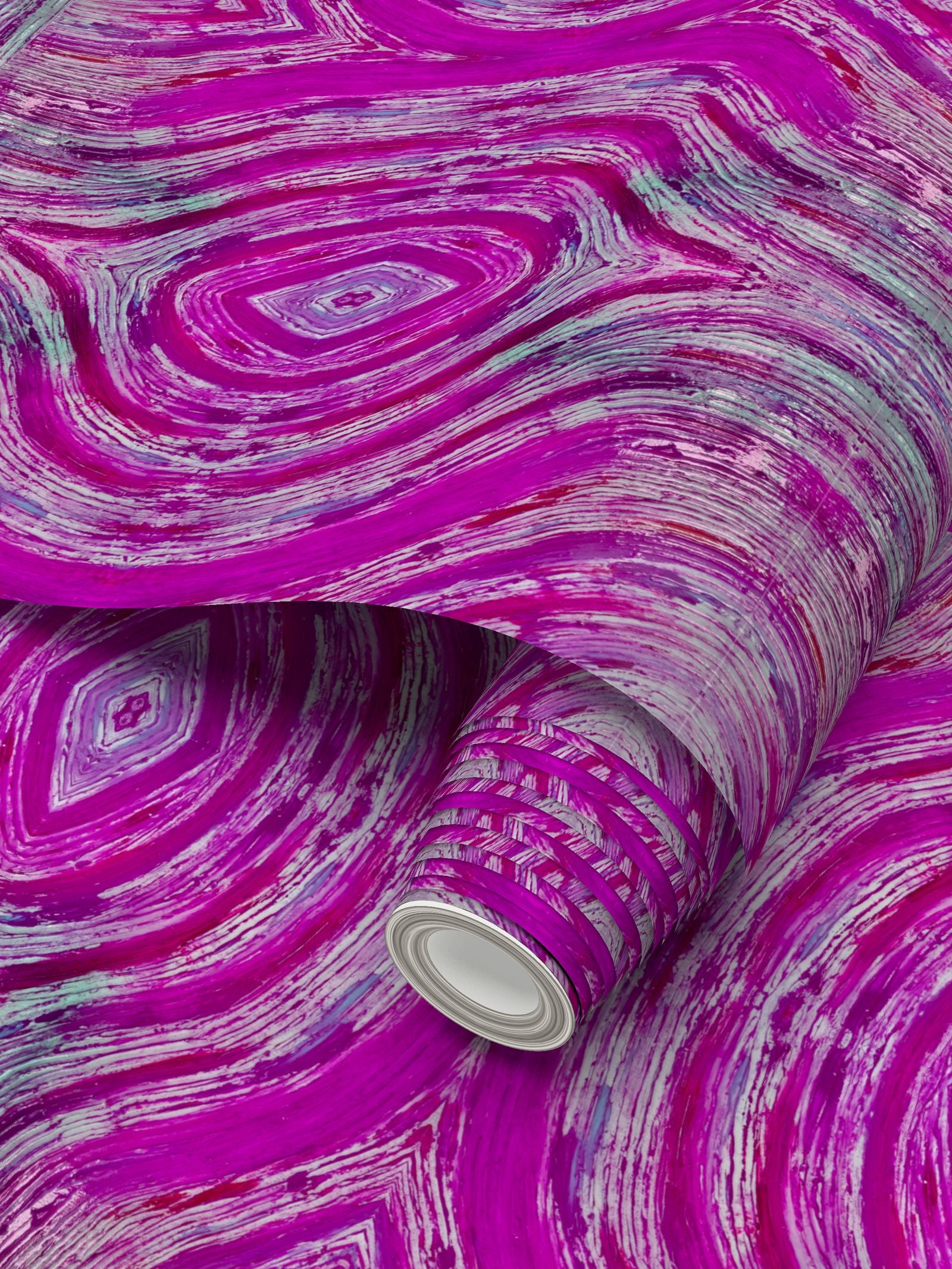 River Flows Pink Wallpaper