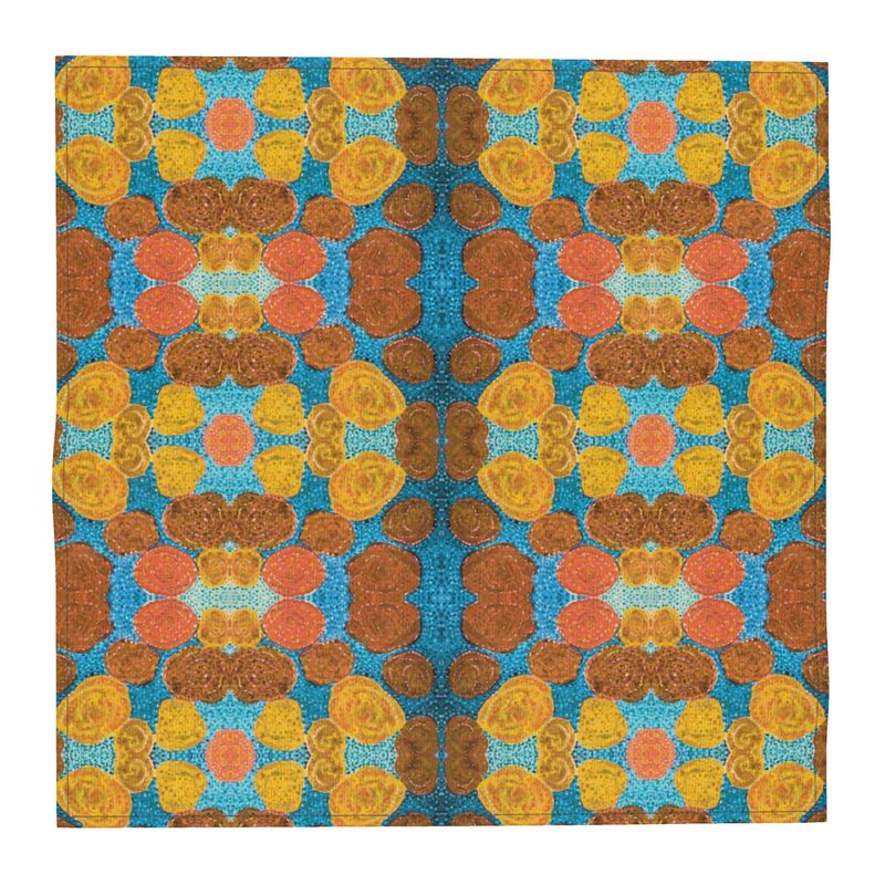 Turning up Roses Pocket Square - Yellow & Blue