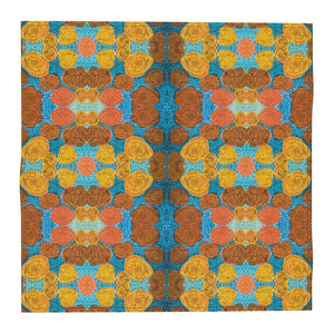 Turning up Roses Pocket Square - Yellow & Blue