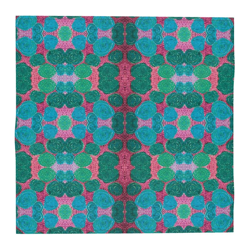 Turning up Roses Pocket Square - Blue & Pink