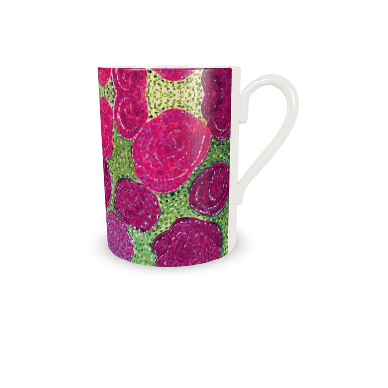 Turning Up Roses Multicolored Set Cup and Saucer