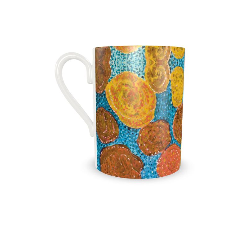 Turning Up Orange Roses Cup and Saucer