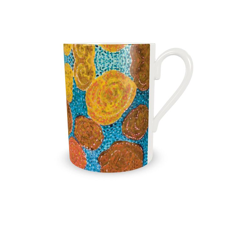 Turning Up Orange Roses Cup and Saucer