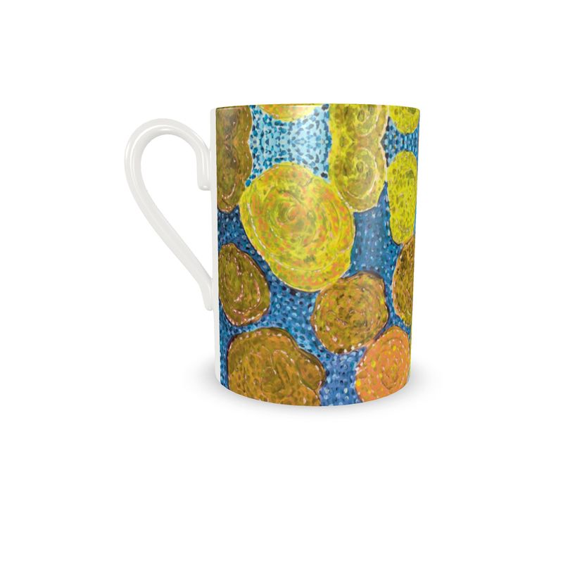 Turning Up Yellow Roses Cup and Saucer