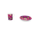 Turning Up Pink Roses Cup and Saucer