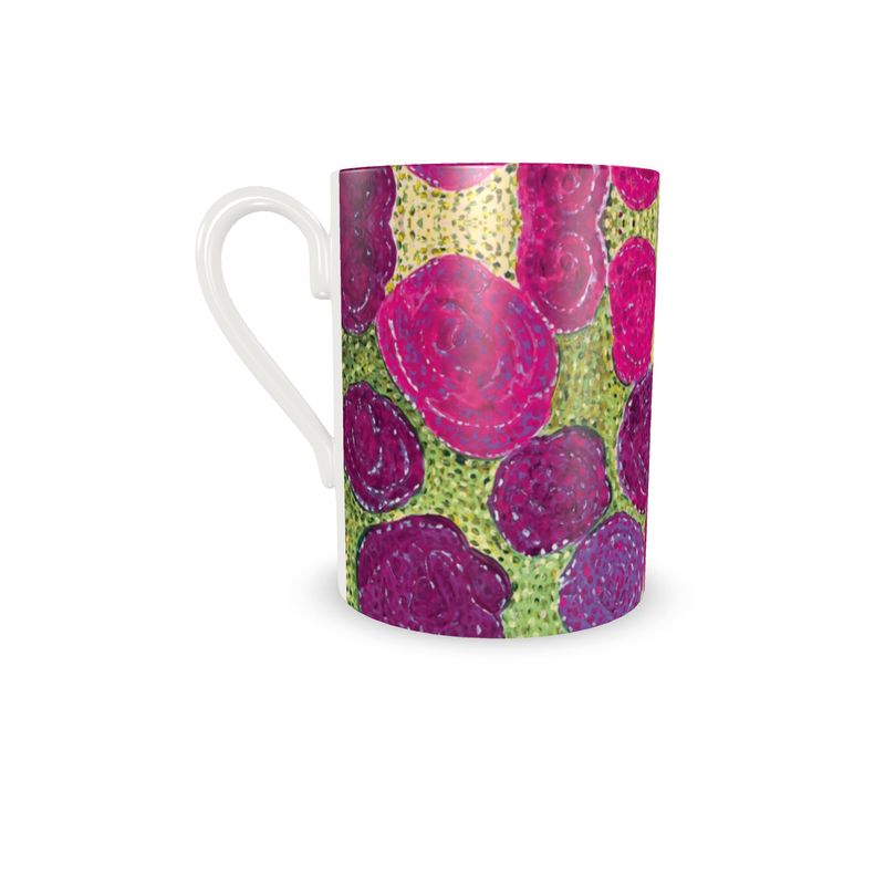 Turning Up Pink Roses Cup and Saucer