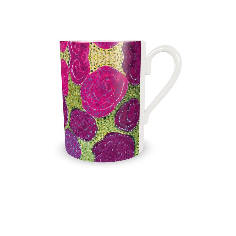 Turning Up Pink Roses Cup and Saucer
