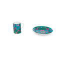 Turning Up Blue Roses Cup and Saucer