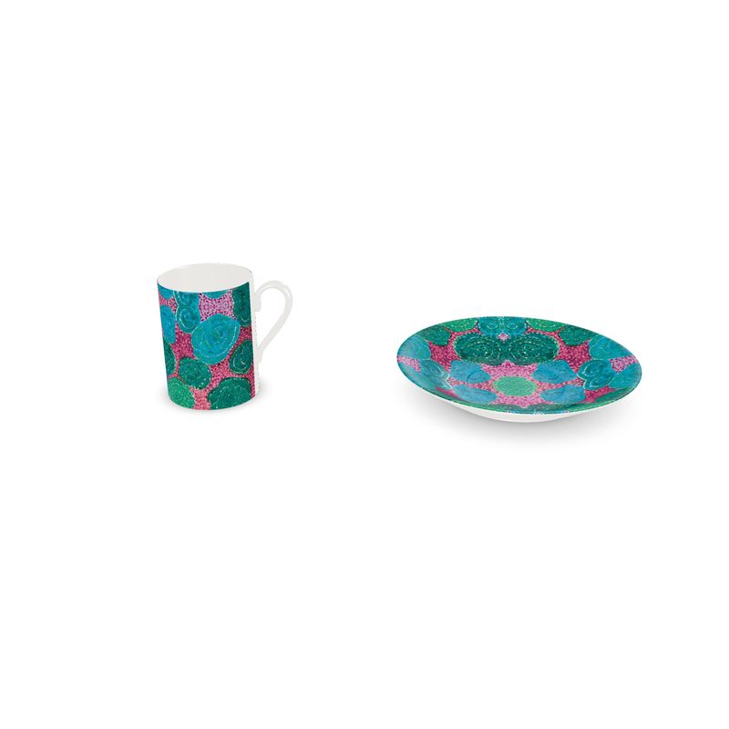 Turning Up Blue Roses Cup and Saucer