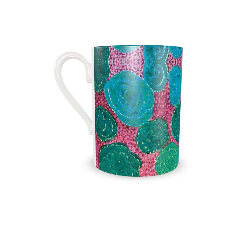 Turning Up Blue Roses Cup and Saucer