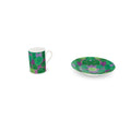 Turning Up Green Roses Cup and Saucer