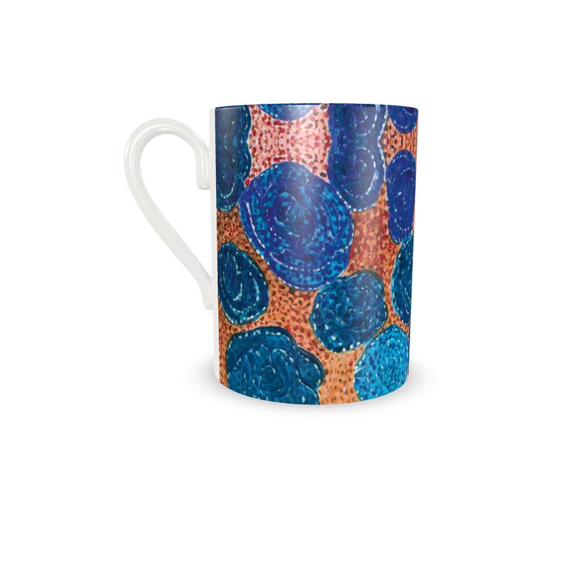 Turning Up Blue Roses Cup and Saucer