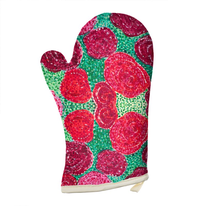 Turning Up Roses Oven Glove