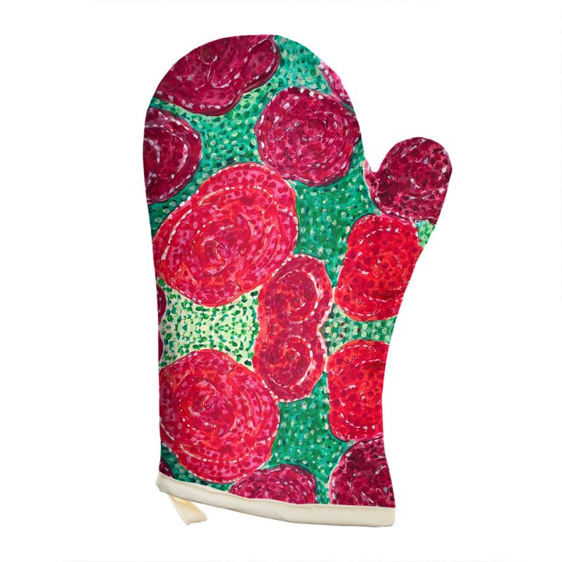 Turning Up Roses Oven Glove