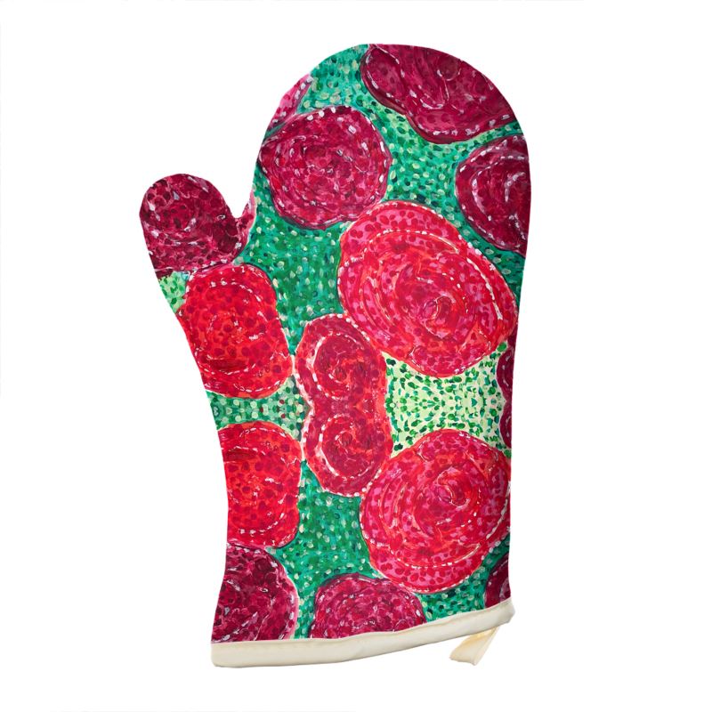 Turning Up Roses Oven Glove