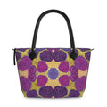 Turning Up Roses Purple Zip Top Handbag