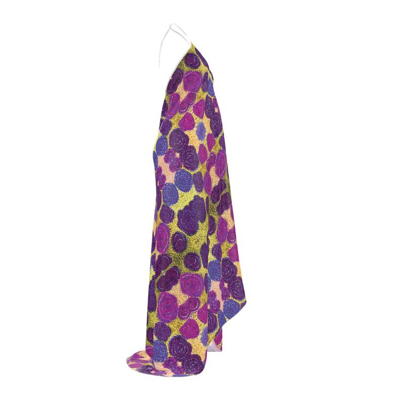Turning Up Purple Roses Halterneck backless dress