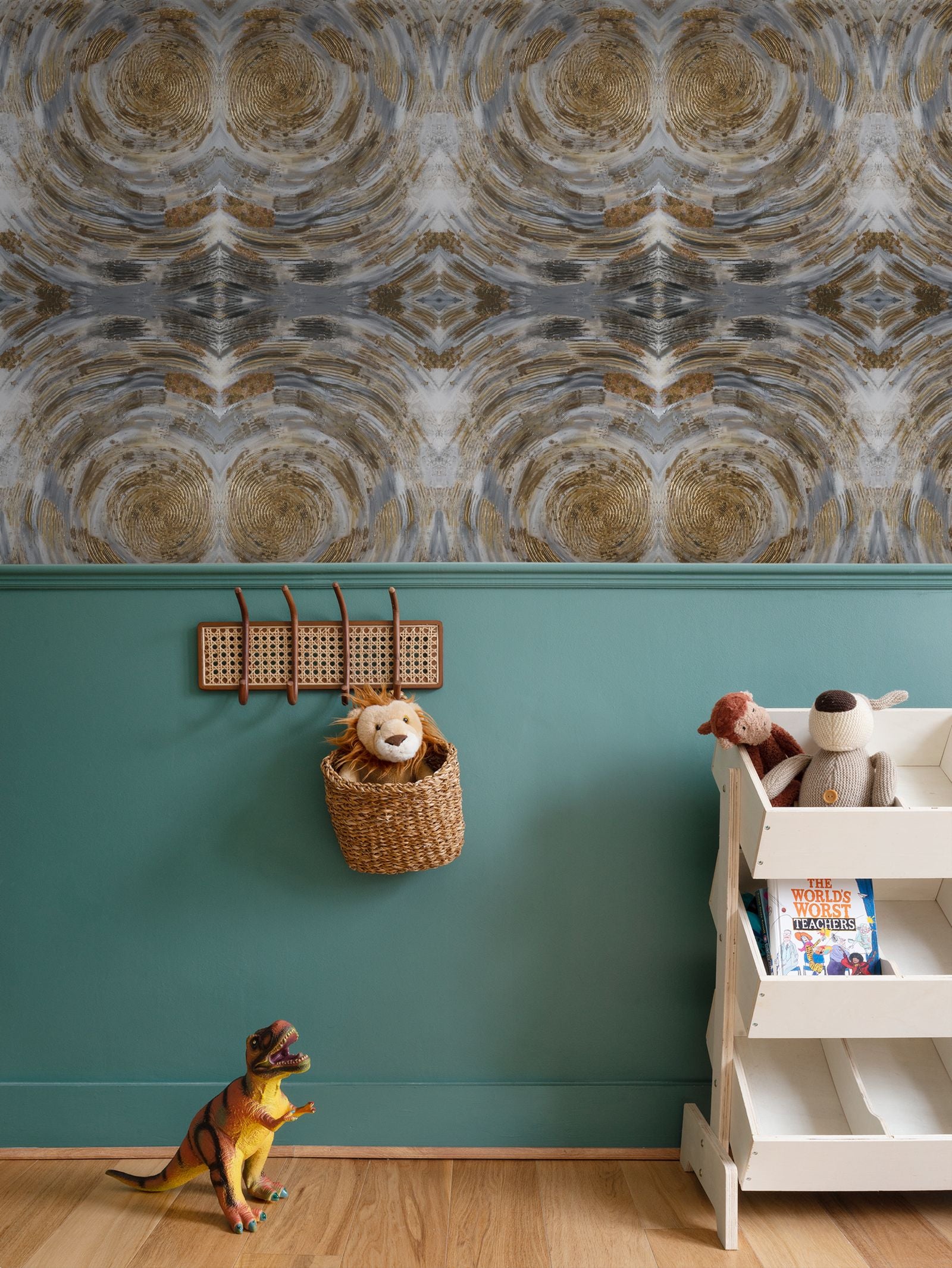 Gilded Resonance Repeat Pattern Wallpaper