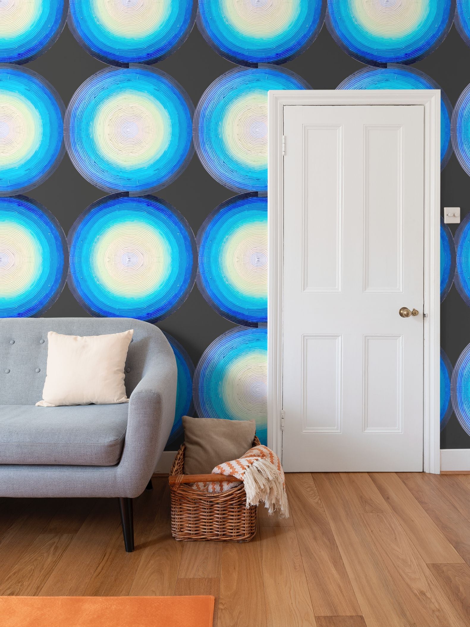 Calm Radiate Repeat Pattern Wallpaper