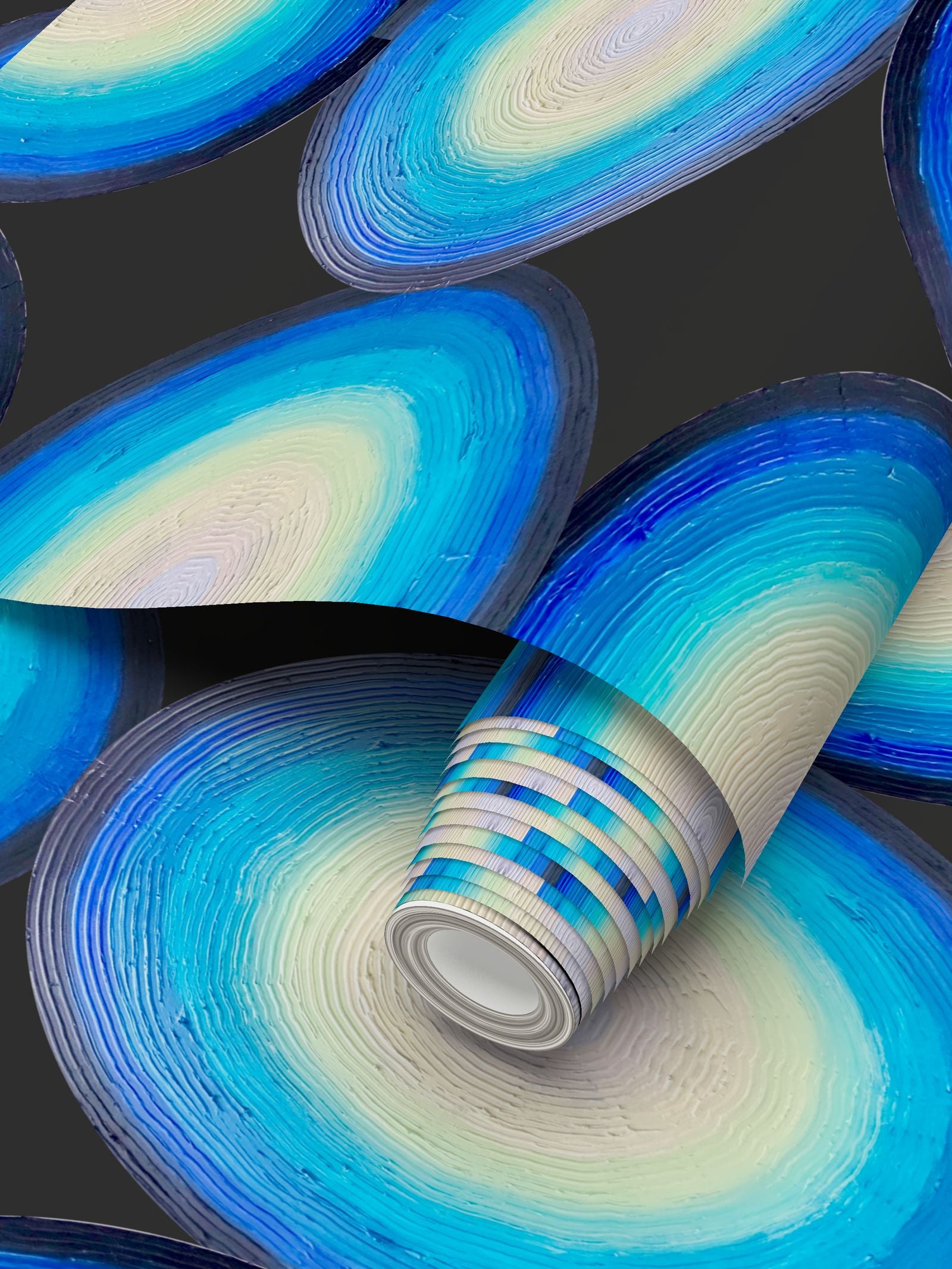 Calm Radiate Repeat Pattern Wallpaper