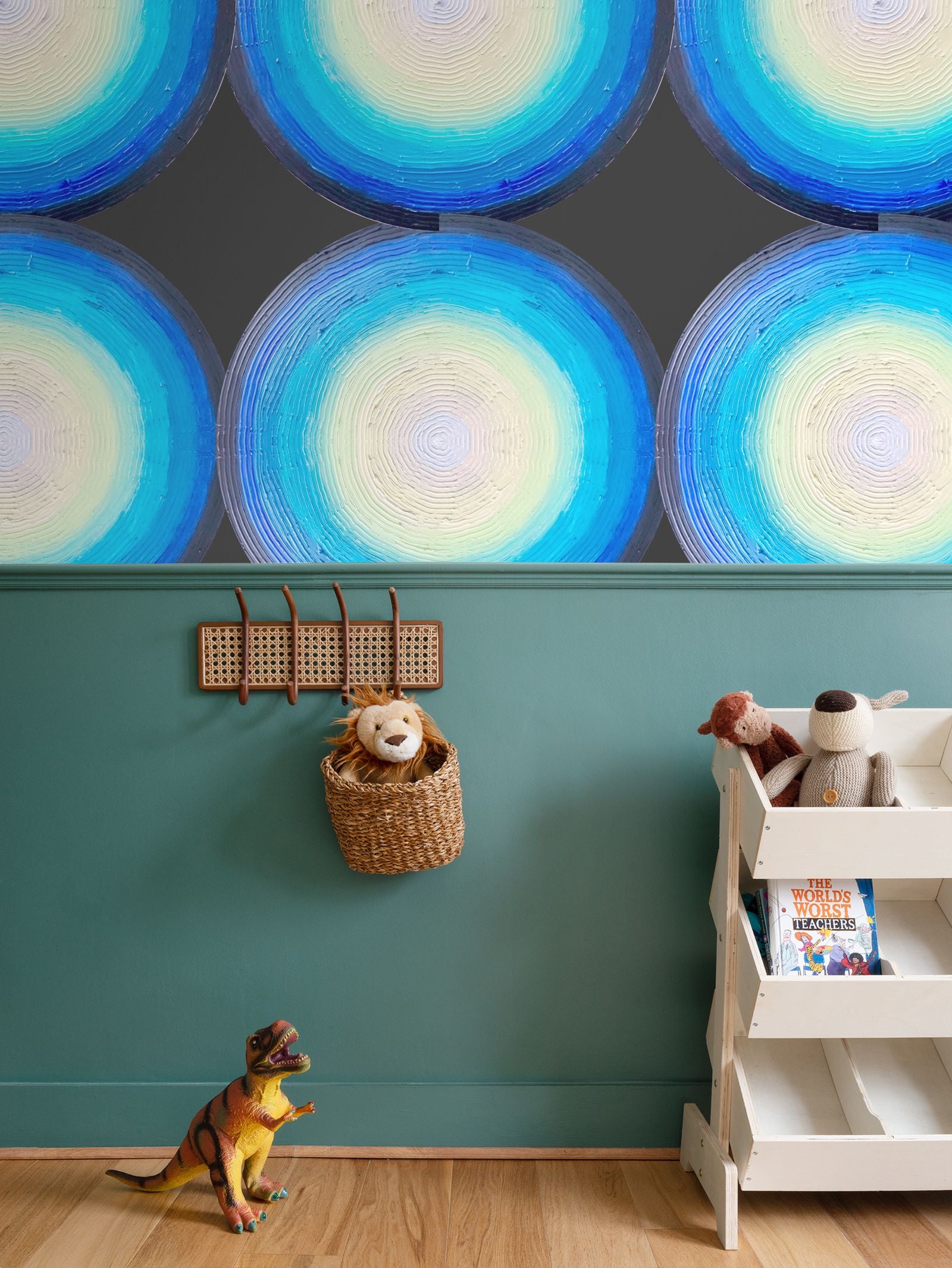 Calm Radiate Repeat Pattern Wallpaper