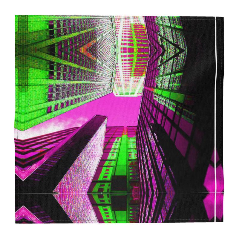 Neon Ascent Pocket Square