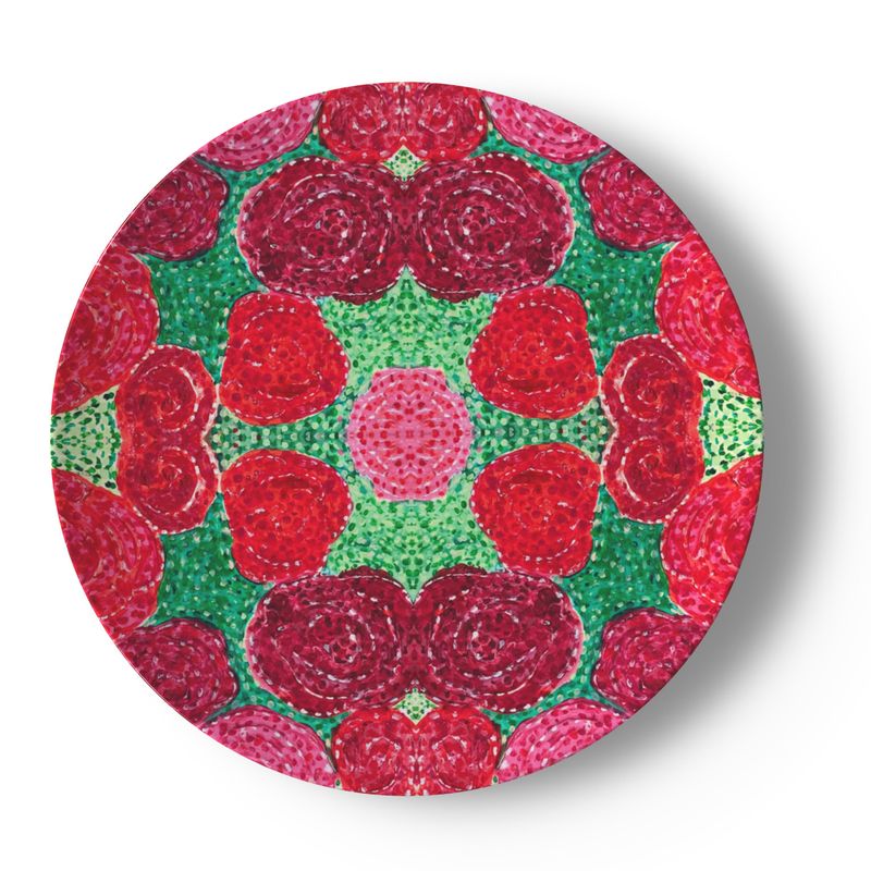 Turning Up Roses China Plates