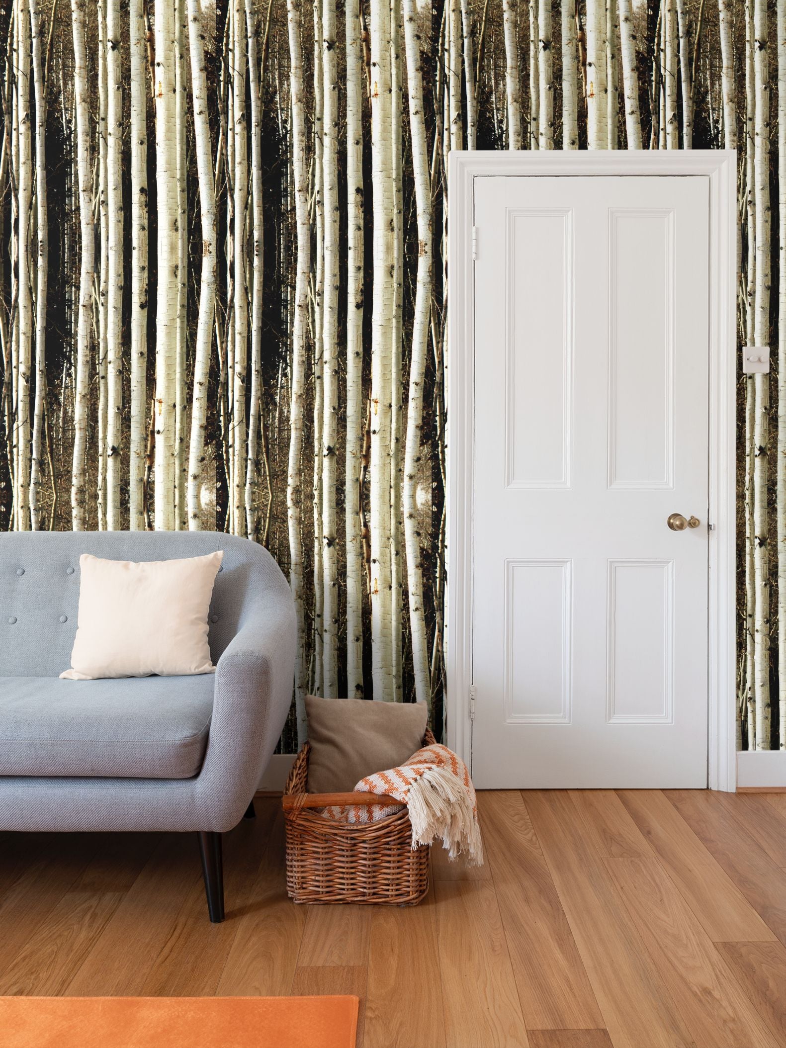Aspen Trees Repeat Pattern Wallpaper