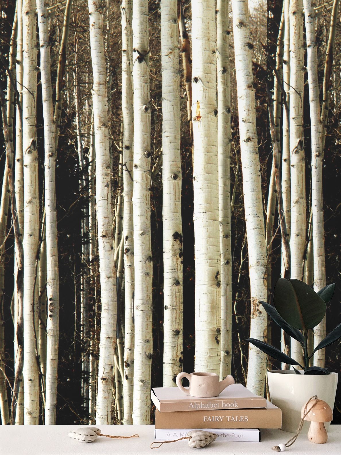 Aspen Trees Repeat Pattern Wallpaper