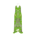 Flow Lime Green Halterneck Backless Dress