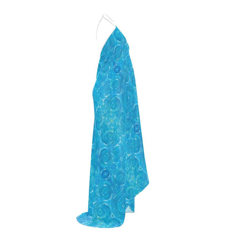 Ripples Halterneck Backless Dress