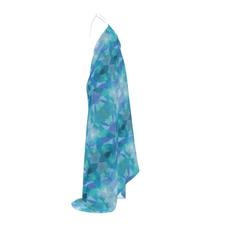 Woven Snakes Halterneck Backless Dress