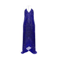Ripples Purple Halterneck Backless Dress