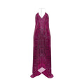 Ripples Pink Halterneck Backless Dress
