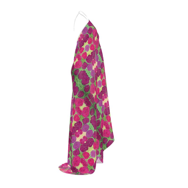 Turning Up Roses Halterneck Backless Dress