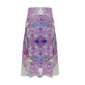 Electric Waves Purple Midi Skirt